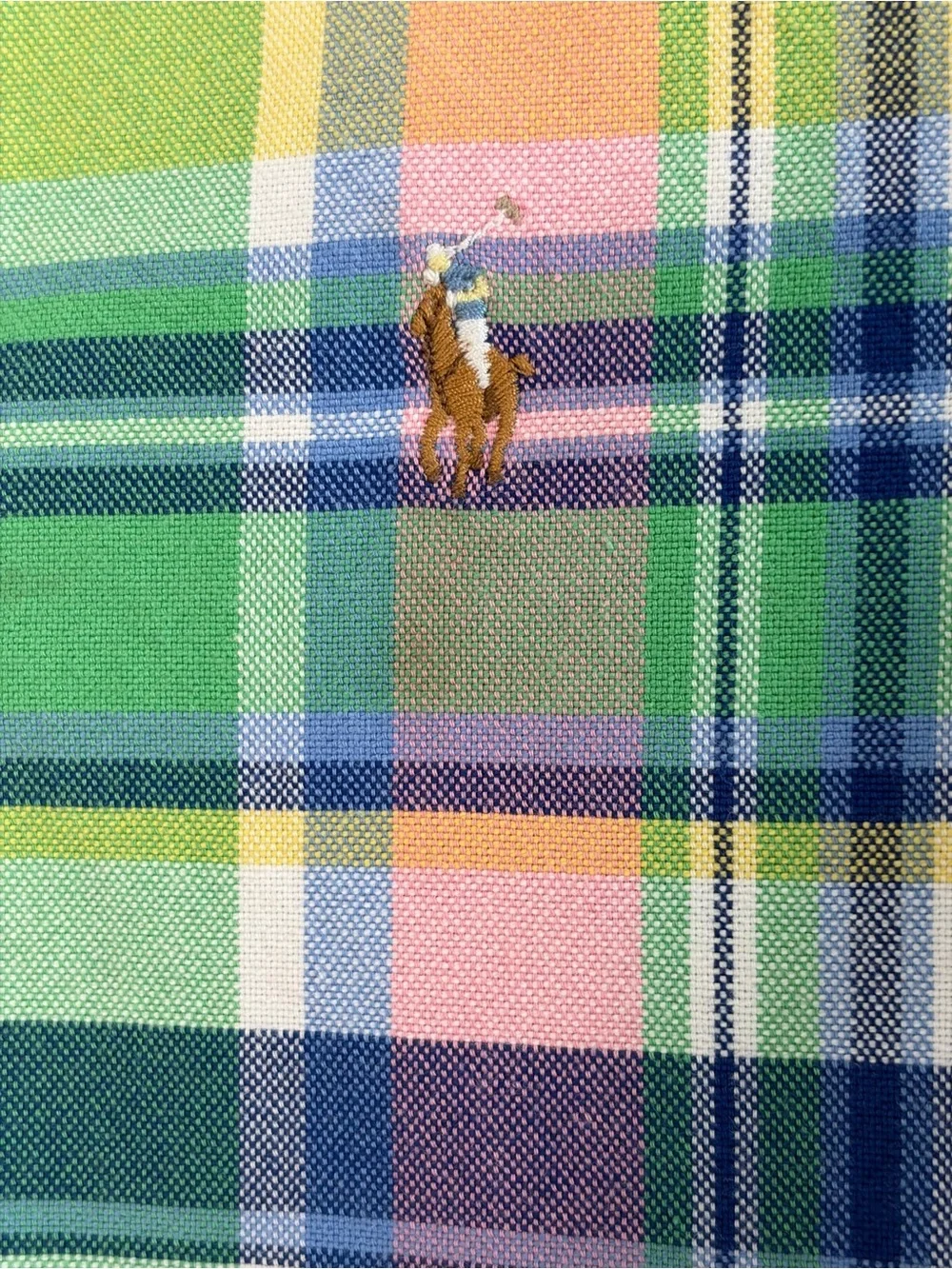 Polo Ralph Lauren Boys 4 Plaid Cotton Button Down Short Sleeve Shirt Preppy